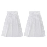 TOPTIE 2 PCS Maid White Long Half Aprons, Halloween Waist Apron for Party, Great for Cooking Baking