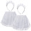TOPTIE 2 PCS Waist Aprons with Headbands for Toddler, Christmas Lace Half White Aprons with Pockets