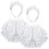 TOPTIE 2 PCS Maid Waist Aprons for Toddler with Headbands, Christmas White Half Aprons with Pockets