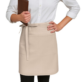 TOPTIE Cotton Waist Apron with Pockets, Medieval Women Half Apron, Vintage Apron for Baking Cooking Gardening Painting