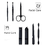 4 Set Manicure Set 7 in 1 Beauty Nail Clipper Tools Stainless Steel Beauty Grooming Tools Black Gift