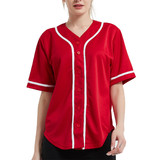 TOPTIE Women Baseball Jersey Hip Hop Hipster Button Down Baseball T-Shirt
