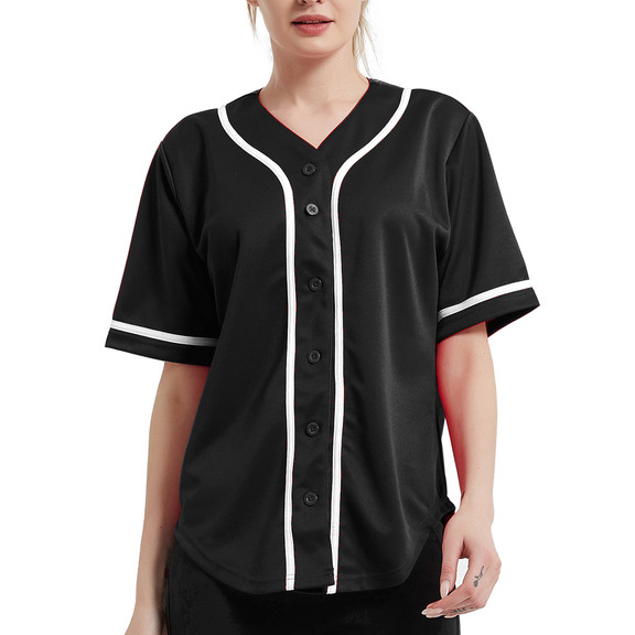 womens button down baseball jersey