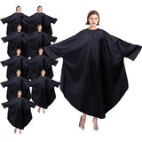 TOPTIE 10-Pack Barber Cape Salon Robe Gown Coverall with Sleeves for Unisex Hairdressing Lightweight