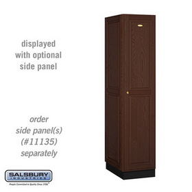 Salsbury Industries 16" Wide Single Tier Solid Oak Executive Wood Locker - 1 Wide - 6 Feet High - 21 Inches Deep