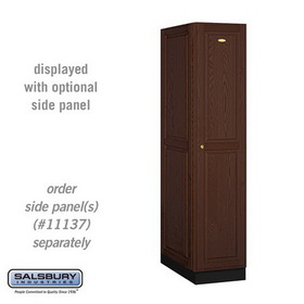 Salsbury Industries 16" Wide Single Tier Solid Oak Executive Wood Locker - 1 Wide - 6 Feet High - 24 Inches Deep
