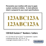 Salsbury Industries 1201GLD Custom Numbers / Letters - Horizontal - Gold Vinyl - 2 Inches High