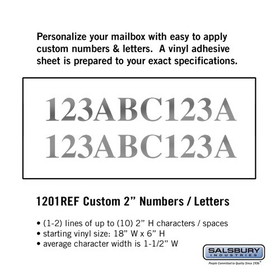 Salsbury Industries 1201REF Custom Numbers / Letters - Horizontal - Reflective Vinyl - 2 Inches High