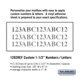 Salsbury Industries 1202REF Custom Numbers / Letters - Horizontal - Reflective Vinyl - 1.5 Inches High