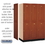 Salsbury Industries 12361MED 16" Wide Double Tier Solid Oak Executive Wood Locker - 3 Wide - 6 Feet High - 21 Inches Deep - Medium Oak
