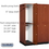 Salsbury Industries 12364MED 16" Wide Double Tier Solid Oak Executive Wood Locker - 3 Wide - 6 Feet High - 24 Inches Deep - Medium Oak