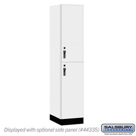 Salsbury Industries 15" Wide Premier Wood Locker - Double Tier - 1 Wide - 6 Feet High - 21" Deep - Hasps