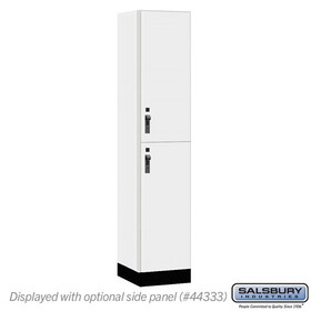 Salsbury Industries 15" Wide Premier Wood Locker - Double Tier - 1 Wide - 6 Feet High - 18" Deep - Hasps