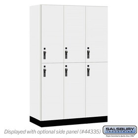 Salsbury Industries 15" Wide Premier Wood Locker - Double Tier - 3 Wide - 6 Feet High - 21" Deep - Hasps