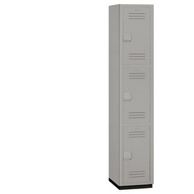 Salsbury Industries 15" Wide Triple Tier Heavy Duty Plastic Locker - 1 Wide - 6 Feet High - 18 Inches Deep