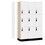 Salsbury Industries 15-43368AW-R 15" Wide Premier Wood Locker - Triple Tier - 3 Wide - 6 Feet High - 18" Deep - Arctic White - Resettable Combination Locks