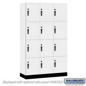 Salsbury Industries 15" Wide Premier Wood Locker - Four Tier - 3 Wide - 6 Feet High - 18" Deep - Hasps
