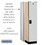 Salsbury Industries 18-21168GRY-BR 18" Wide Single Tier Designer Wood Locker - 1 Wide - 6 Feet High - 18 Inches Deep - Gray - Black Resettable Combination Locks