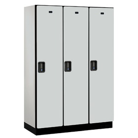 Salsbury 18" Wide Single Tier Designer Wood Locker - 3 Wide - 6 Feet High - 21 Inches Deep - Electronic Locks