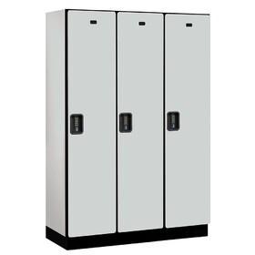 Salsbury 18" Wide Single Tier Designer Wood Locker - 3 Wide - 6 Feet High - 18 Inches Deep - Electronic Locks