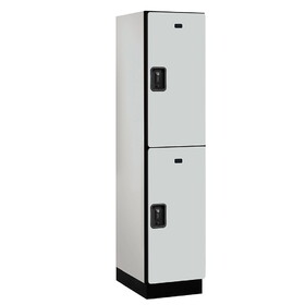 Salsbury 18" Wide Double Tier Designer Wood Locker - 1 Wide - 6 Feet High - 21 Inches Deep - Resettable Combination Locks