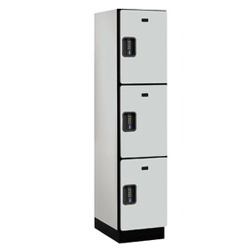 Salsbury 18" Wide Triple Tier Designer Wood Locker - 1 Wide - 6 Feet High - 21 Inches Deep - Electronic Locks