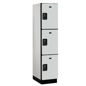 Salsbury 18" Wide Triple Tier Designer Wood Locker - 1 Wide - 6 Feet High - 21 Inches Deep - Resettable Combination Locks