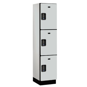 Salsbury 18" Wide Triple Tier Designer Wood Locker - 1 Wide - 6 Feet High - 18 Inches Deep - Electronic Locks