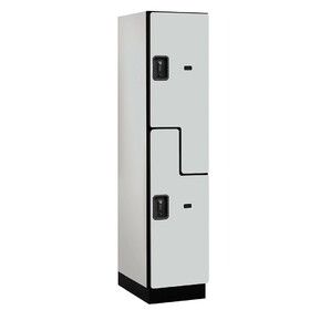 Salsbury 18" Wide Double Tier 'S' Style Designer Wood Locker - 1 Wide - 6 Feet High - 21 Inches Deep - Resettable Combination Locks