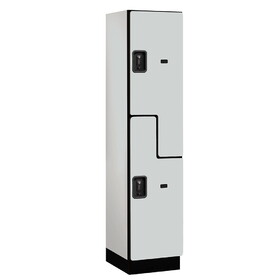 Salsbury 18" Wide Double Tier 'S' Style Designer Wood Locker - 1 Wide - 6 Feet High - 18 Inches Deep - Resettable Combination Locks
