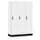 Salsbury Industries 18-41368AW-E 18" Wide Premier Wood Locker - Single Tier - 3 Wide - 6 Feet High - 18" Deep - Arctic White - Electronic Locks