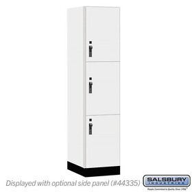 Salsbury Industries 18" Wide Premier Wood Locker - Triple Tier - 1 Wide - 6 Feet High - 21" Deep - Hasps