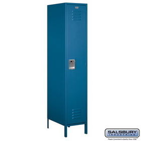 Salsbury Industries 18" Wide Single Tier Standard Metal Locker - 1 Wide - 6 Feet High - 21 Inches Deep