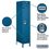 Salsbury Industries 18-51161BL-U 18" Wide Single Tier Standard Metal Locker - 1 Wide - 6 Feet High - 21 Inches Deep - Blue - Unassembled