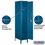 Salsbury Industries 18-51161BL-U 18" Wide Single Tier Standard Metal Locker - 1 Wide - 6 Feet High - 21 Inches Deep - Blue - Unassembled