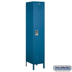Salsbury Industries 18" Wide Single Tier Standard Metal Locker - 1 Wide - 6 Feet High - 18 Inches Deep
