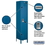 Salsbury Industries 18-51168BL-U 18" Wide Single Tier Standard Metal Locker - 1 Wide - 6 Feet High - 18 Inches Deep - Blue - Unassembled