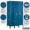 Salsbury Industries 18-51368BL-U 18" Wide Single Tier Standard Metal Locker - 3 Wide - 6 Feet High - 18 Inches Deep - Blue - Unassembled