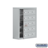 Salsbury Industries Surface Mounted Cell Phone Storage Locker with 15 A Doors (14 usable) - Keyed Locks