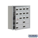 Salsbury Industries Recessed Mounted Cell Phone Storage Locker with 12 A Doors (11 usable) 4 B Doors - Resettable Combination Locks