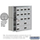 Salsbury Industries 19158-16ARC Recessed Mounted Cell Phone Storage Locker with 12 A Doors (11 usable) 4 B Doors in Aluminum - Resettable Combination Locks