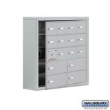 Salsbury Industries Cell Phone Storage Locker - with Front Access Panel - 5 Door High Unit (8 Inch Deep Compartments) - 12 A Doors (11 usable) and 4 B Doors - Surface Mounted - Master Keyed Locks