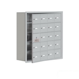 Salsbury Industries 19158-20ARK Recessed Mounted Cell Phone Storage Locker with 20 A Doors (19 usable) in Aluminum - Keyed Locks