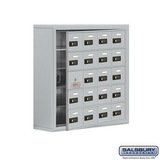 Salsbury Industries Surface Mounted Cell Phone Storage Locker with 20 A Doors (19 usable) - Resettable Combination Locks