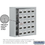 Salsbury Industries 19158-20ASC Surface Mounted Cell Phone Storage Locker with 20 A Doors (19 usable) in Aluminum - Resettable Combination Locks