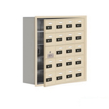 Salsbury Industries 19158-20SRC Recessed Mounted Cell Phone Storage Locker with 20 A Doors (19 usable) in Sandstone - Resettable Combination Locks
