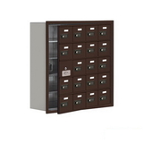 Salsbury Industries 19158-20ZRC Recessed Mounted Cell Phone Storage Locker with 20 A Doors (19 usable) in Bronze - Resettable Combination Locks