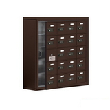 Salsbury Industries 19158-20ZSC Surface Mounted Cell Phone Storage Locker with 20 A Doors (19 usable) in Bronze - Resettable Combination Locks