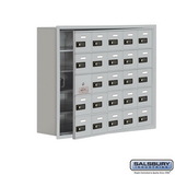 Salsbury Industries Recessed Mounted Cell Phone Storage Locker with 25 A Doors (24 usable) - Resettable Combination Locks