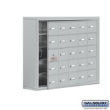 Salsbury Industries Surface Mounted Cell Phone Storage Locker with 25 A Doors (24 usable) - Keyed Locks